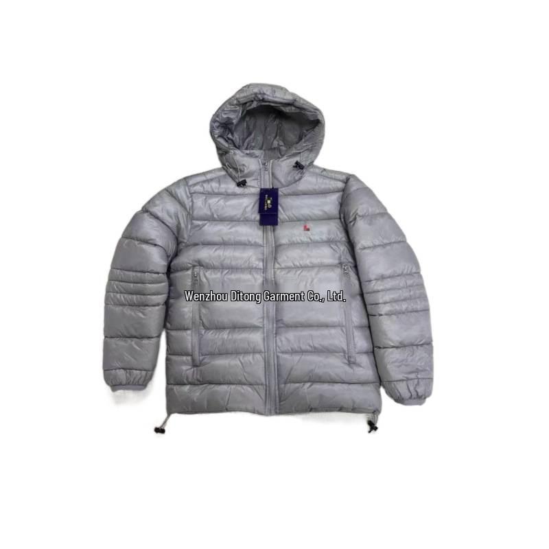 Ra La Klassische bestickte Polo-Pferd-Logo Kapuzen-Leichtbaumwolljacke