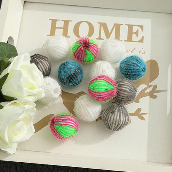 2Pcs Clothes Laundry Balls Reusable Vivid Color Labor-saving Effective Multipurpose Remove Hair Plastic Washing Machine Lint Remover Balls Catchers