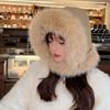 Plush Bomber Hat Ear Protection Ski Russian Cap Outdoors Ushanka Fur Hat  for Men Women