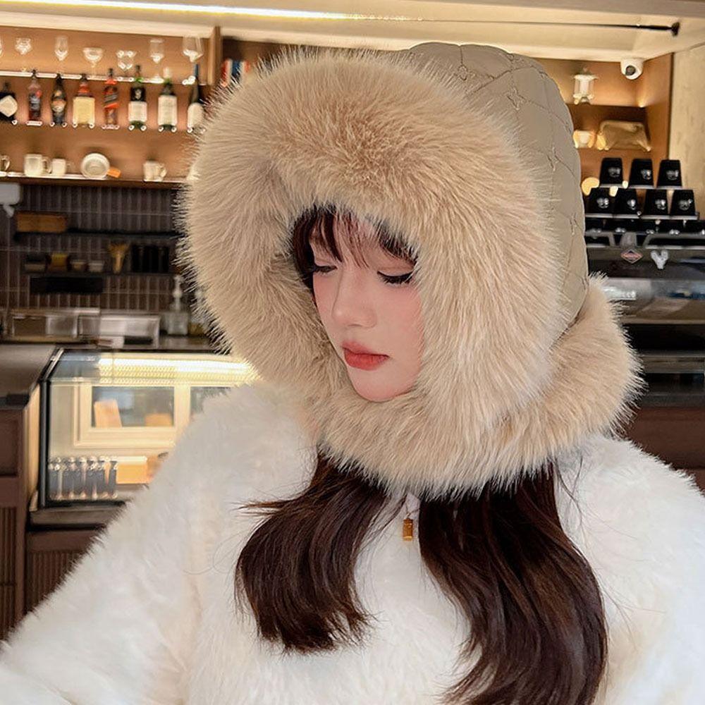 Plush Bomber Hat Ear Protection Ski Russian Cap Outdoors Ushanka Fur Hat  for Men Women
