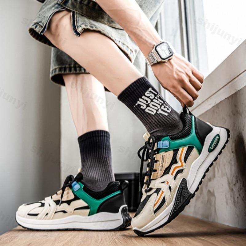 Mode 2025 Neue Herren Sport-Freizeitschuhe Sommer Modetrend Mesh Atmungsaktive Schuhe Bequem Vielseitig Dicksohlige Klobige Sneaker