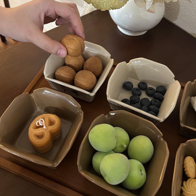 Keramisk snackstallrik, Vardagsrum soffbord, Torkad fruktfat, Snackstallrik, Förvaringskorg, Förvaringslåda, Fruktskål