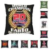 Housse de coussin carré Fabio Quartararo Décoration d'intérieur Coussin pour pilote de moto français Coussin d'appoint pour voiture Impression recto-verso