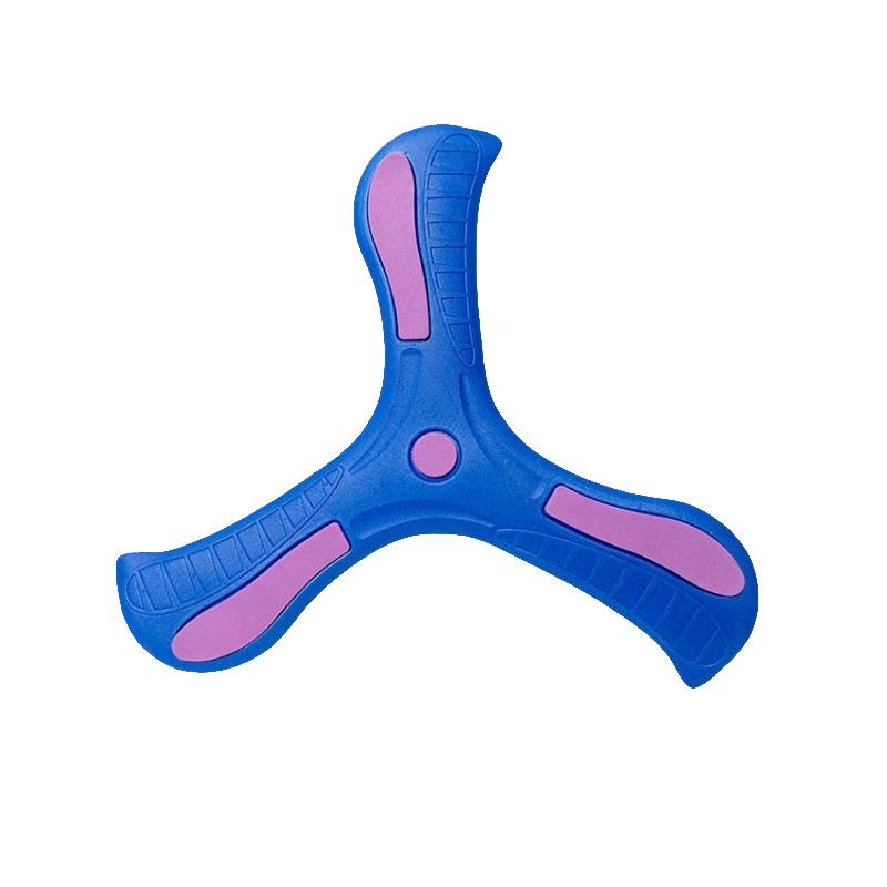 Large Children's Soft Rubber Boomerang - Durable, Three-Leaf Design for Safe Outdoor Play