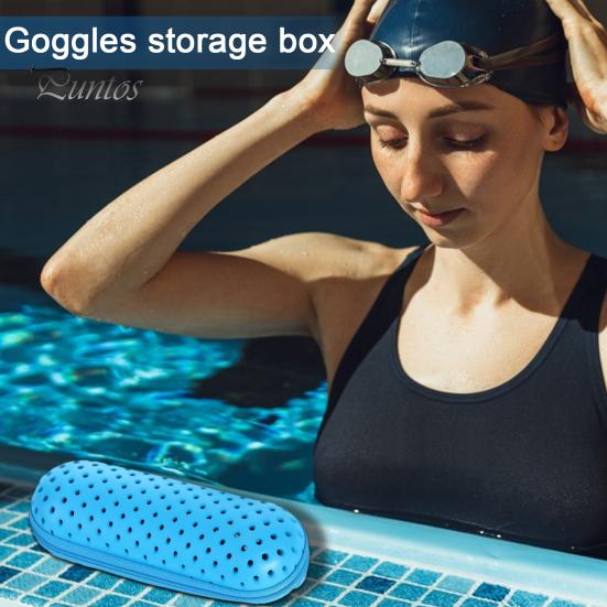 Swim Goggle-etui med glidelåslukking Lett beskyttelsesveske for briller Ventilert designbrilleboks for oppbevaring av svømmeutstyr