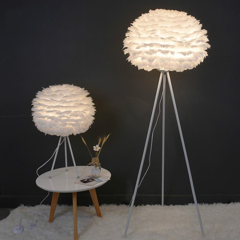 Lampadar Modern cu Pene Lampă de Podea LED Lampă Verticală pentru Living Dormitor Decor Nordic pentru Casă Corpuri de Iluminat de Podea Nuntă Corp de Iluminat E27