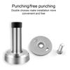 Silver Stainless Steel Door Stopper - Safe Reliable And Easy Installation Bathroom Door Stop Door Stops Holder
