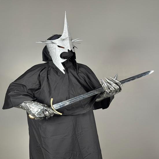 Nazgul Costume Halloween Outfit Ringwraith Robes Rider Costume Gowns Ring Wraith Cosplay Witch King of Angmar Costume Medieval Armor