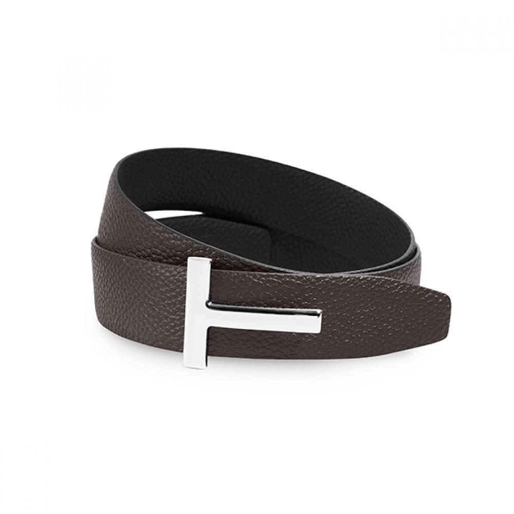 Tom Ford Silver T Logo Buckle Reversible belT Tb224 Lcl236s