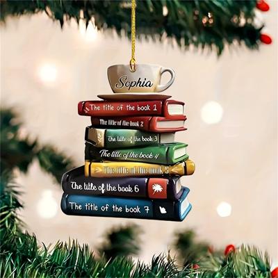 Weihnachten Baum Buch Dekorationen Baum Acryl Ornamente Weihnachten Baum Hängen Anhänger Decor
