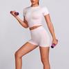 European & American Seamless Yoga Set: Elastic Vest & High Waist Hip-Lifting Long Pants