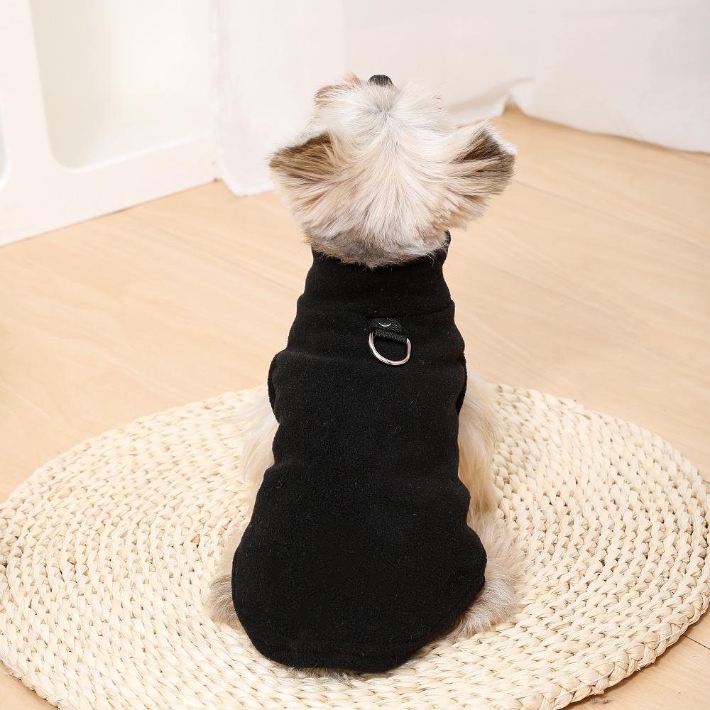 Warm Dog Clothes Soft Cozy Pet Jacket For Small Medium Dogs Cats With D-ring Puppy Costume Chihuahua Yorkshire Winter Coat