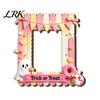 Magnetic Picture Holder Halloween Photo Frame Refrigerator Magnet, Ghost Pumpkin Decorative Holder, Wooden for Holiday Party Kitchen Display
