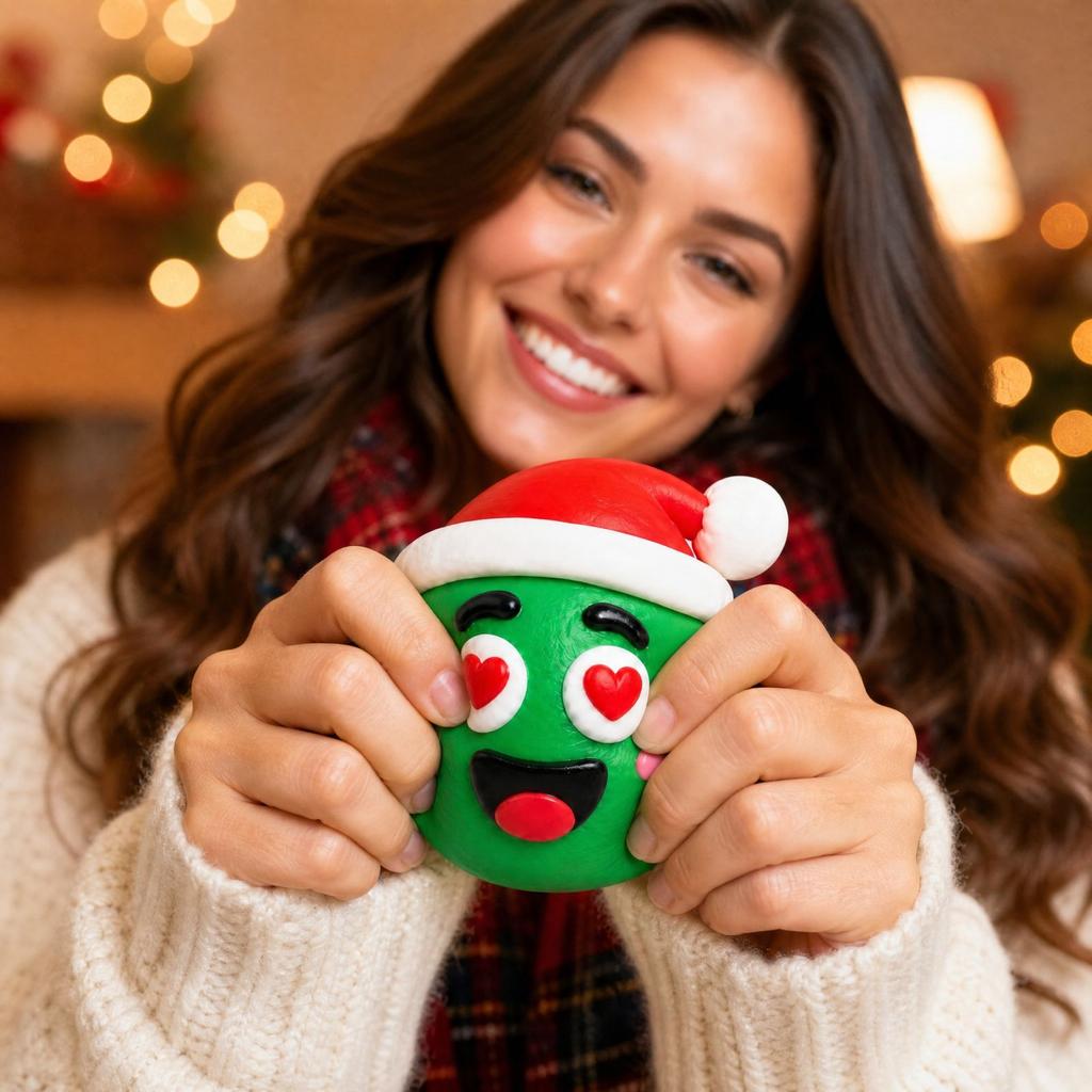 Christmas Funny Face-Changing Toy Cute Stress Toy with Changeable Expressions