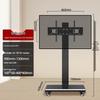 Mobile TV Stand with Wheels, Adjustable 360° Rotation, and Universal TV Mount for Horizontal & Vertical Screens