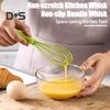 Silicone Egg Beater Manual Egg Whisk with Non-slip Handle Handheld Silicone-coated Wire Balloon Whisks for Blending Cooking Stirring