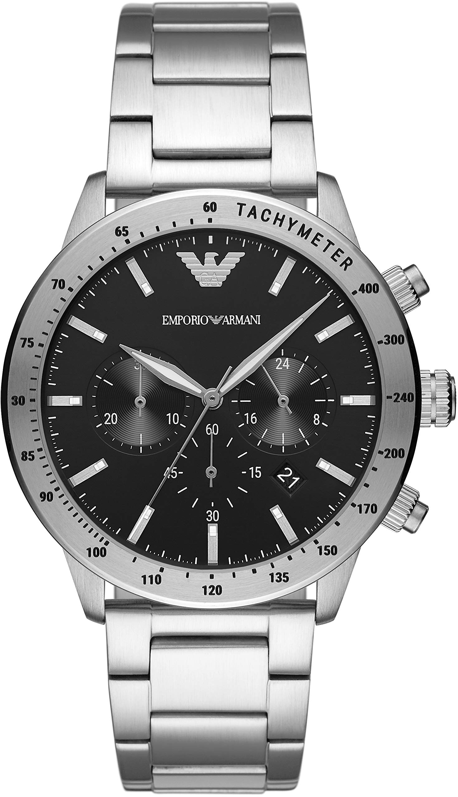 

Emporio Armani MARIO AR11241 Officially Silver Men s Watch, Imported,