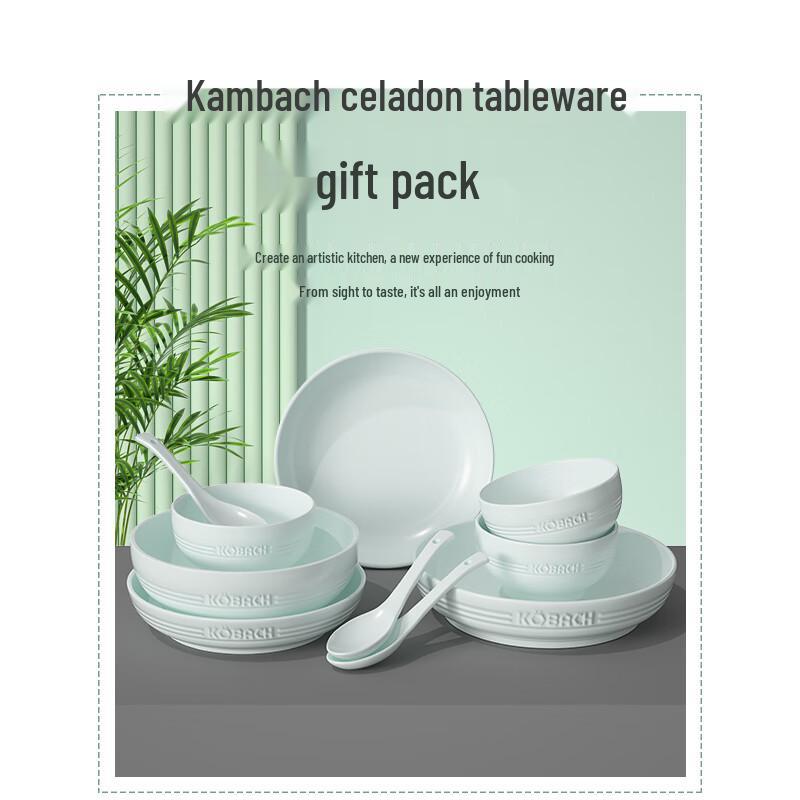 Kobach 10-Piece Celadon Tableware Set