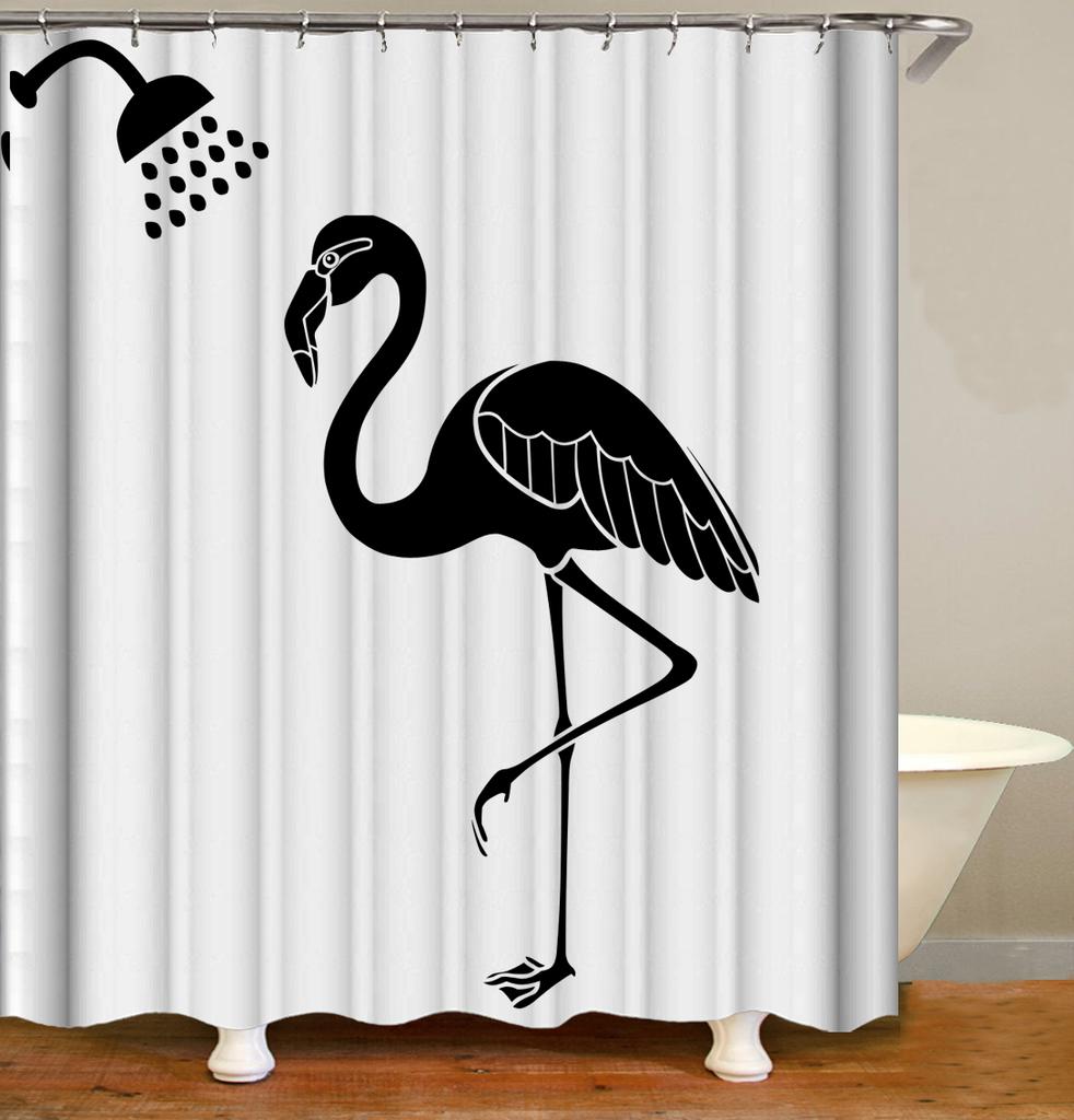 Funny Lovely Dinosaur Elephant Shower Curtain Cute Animal Take Bath Waterproof Fabric Bathroom Curtain with Hooks Home Decor