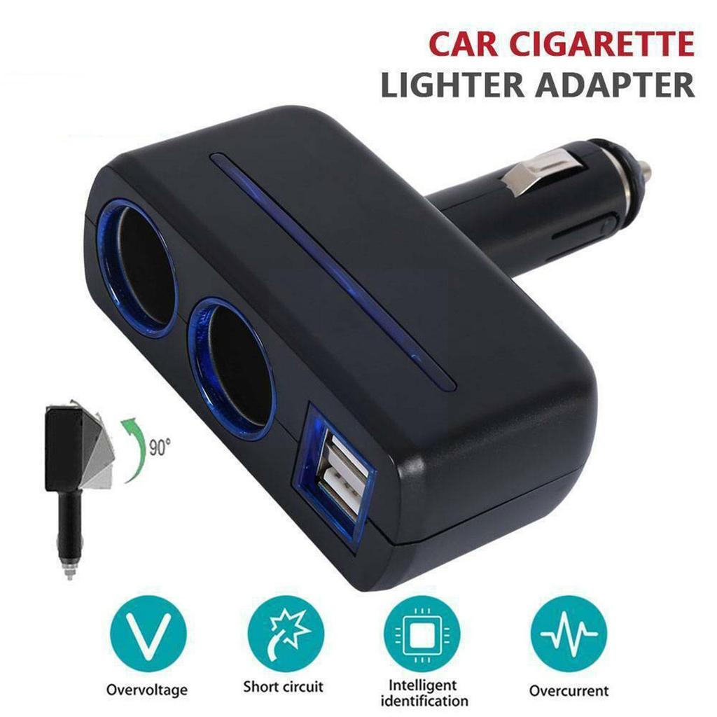 Universal Auto Zigarette Leichter Buchse Adapter Dual Doppel Zubehör 12V Ladegerät Dual Ladegerät USB Auto USB Splitter Stecker O1V0