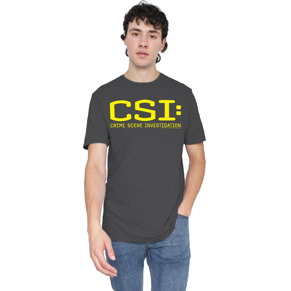 Csi Logo T-Shirt S-2XL Charcoal XXXL