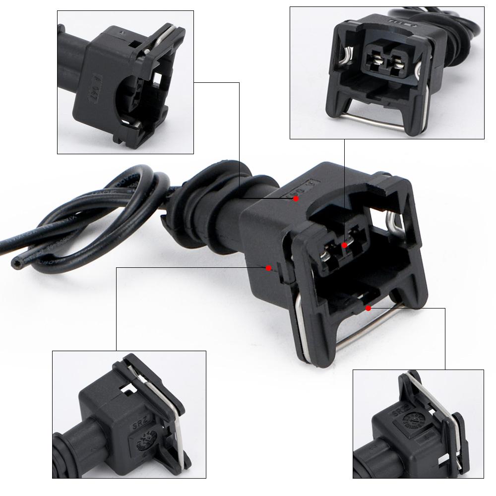 INJECTOR DYNAMICS BOSCH EV1 Pigtail Clip Connector Fuel Injector Connectors For Many Cars EV1 Injector Plug