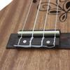 21-Zoll-Sapeli-Ukulele, hohl geschnitzt, Schmetterlingsblätter, Palisander-Griffbrett, Stegpolster, kleine Gitarre