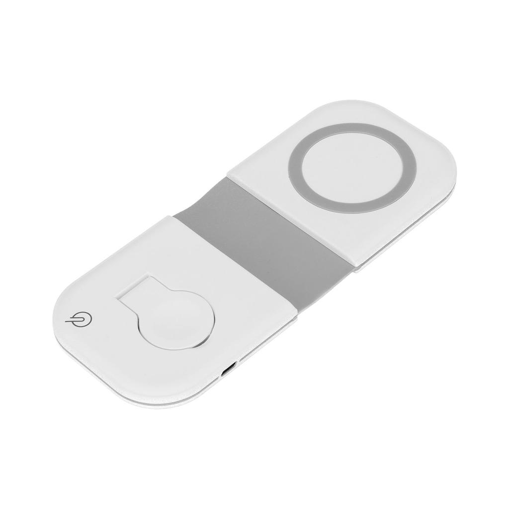 Magnetic Wireless Charger 15W 2 in 1 Wireless Fast Charging Pad Foldable for IPhone Watch for