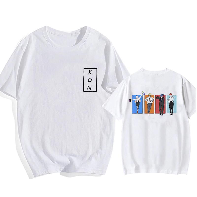 Japanese Anime Chainsaw Man T-shirt Pochita Cartoon Harajuku Makima Graphic Men's T-shirt Casual High-quality Comic T-shirt
