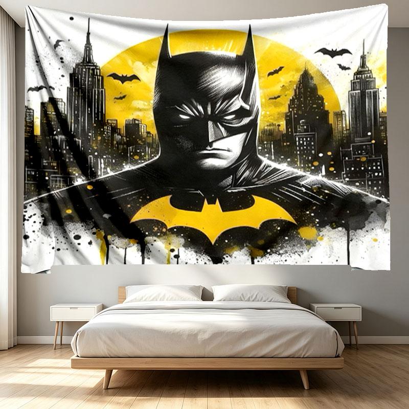 Batman Print Tapestry - Portable Wall Decor Cloth, for Home, Dorm, Travel, Bedroom, Living Room - Ideal Birthday Housewarming Gift