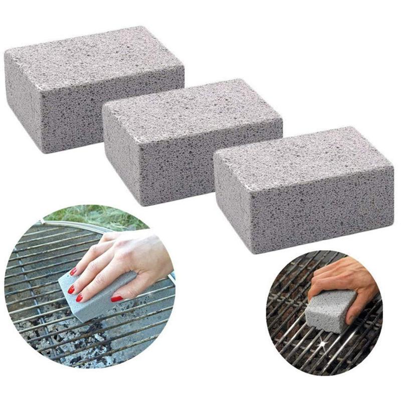 1Pc Bbq Grill Cleaning Brush Brick Block Barbecue Cleaning Stone Pumice Brick For Barbecue Rack Outdoor Kitchen Bbq Tools