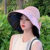 Summer Sun Protection Fisherman Hat With Wide Brim And Breathable Polyester For Women