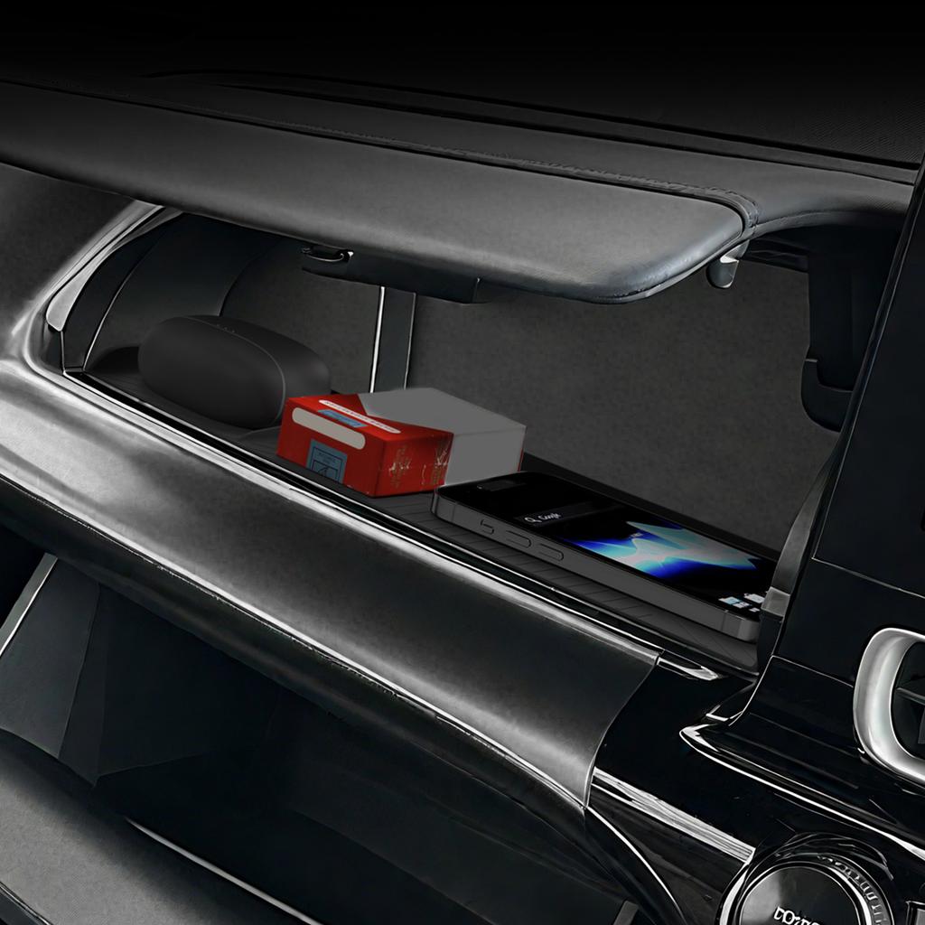 for Toyota AQUA 2025-2025 Silicone co-pilot Storage Box Tray Organizer Black Car Interior Accessories