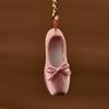 Stylish Ballet Shoe Charm Keyring Mobile Phone Dangle Handmade Keychain Ornament Pendant for Bag and Phone Decoration