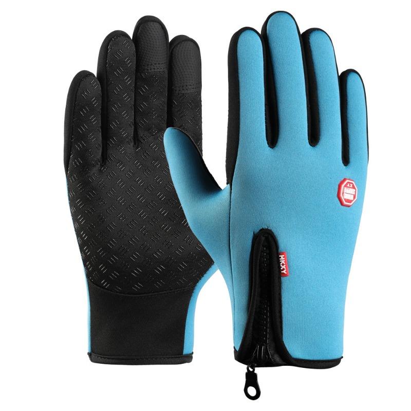 Warm Gloves Men's Fleece Cold-proof, Waterproof and Non-slip Outdoor Electric Vehicle Autumn and Winter Windproof Riding Gloves