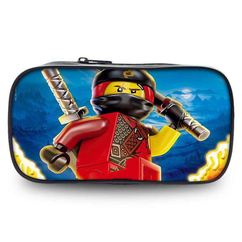Ninjago Pencil Case For Students With Nylon Material And Storage Pocket