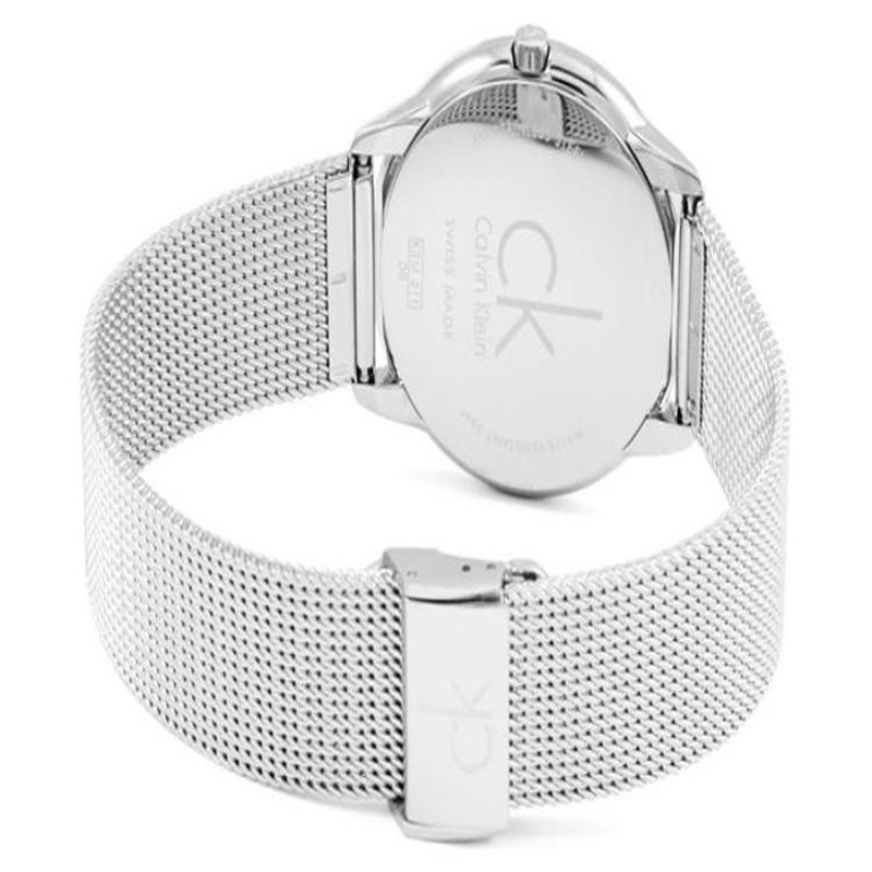 CALVIN KLEIN simple series watch quartz movement stainless steel strap silver dial men's watch trendy classic large dial K3M21126
