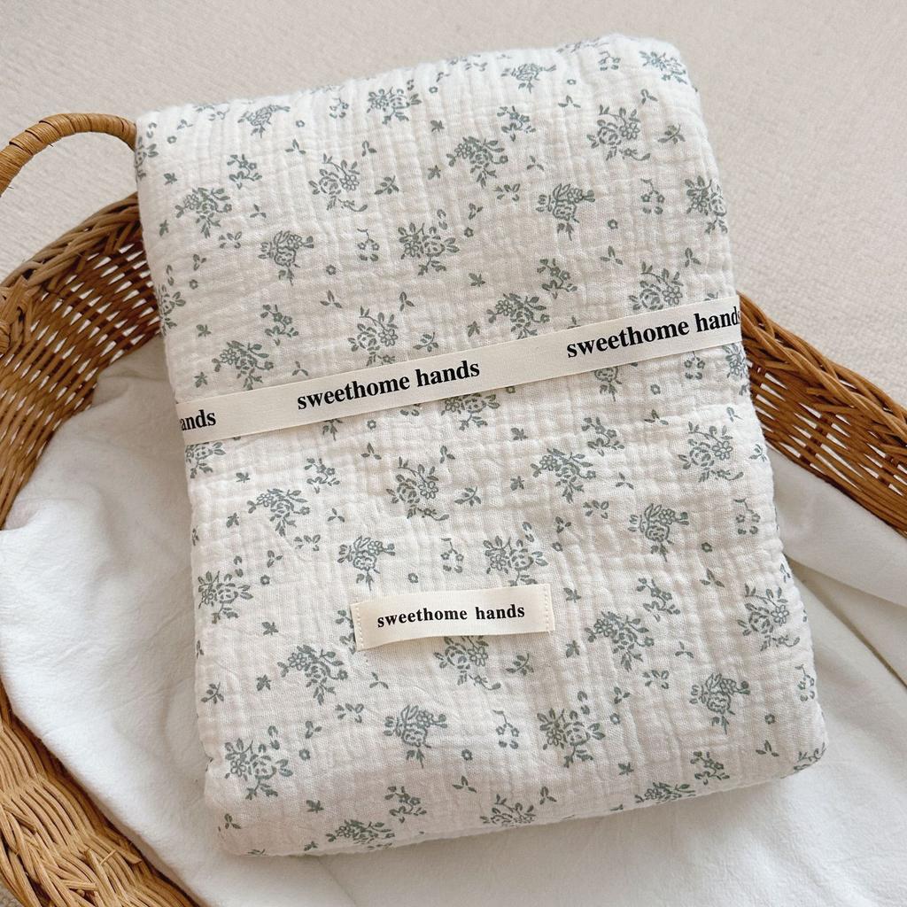 INS Gauze 100% Cotton Princess Blanket Summer Floral Baby Children Kids Blankets Soft Sleeping Bed Crib Quilt Stroller Blanket