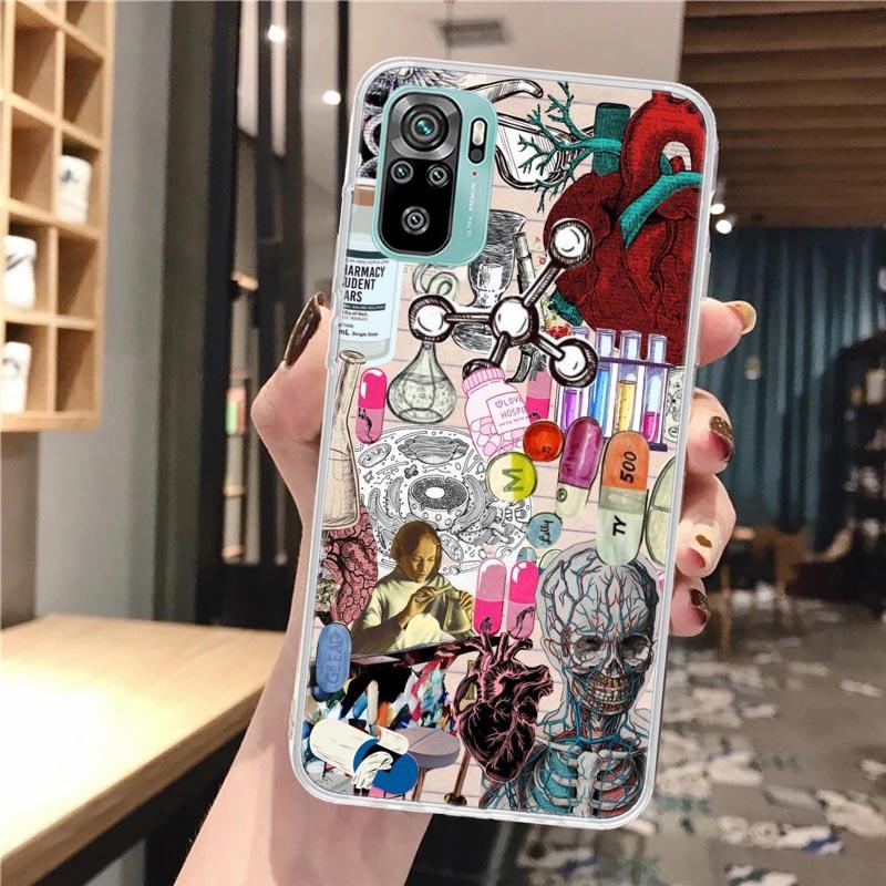 Lékařská sestra Lékař Měkký kryt na telefon Pro Xiaomi Redmi Note 12 12S 13 14 11 11S 10 Pro 10S 11T 11E Plus 14Pro Vzorovaný kryt Poznámka