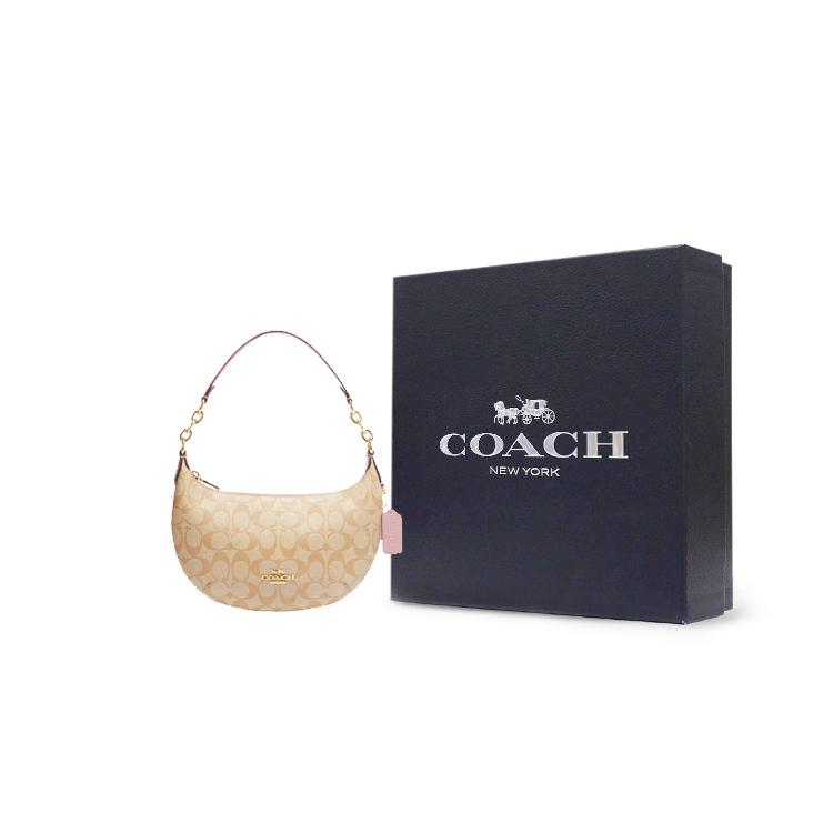 New COACH Artificial Leather Crescent Bag Shoulder Bag Handbag Shoulder Bag Women's White CE620-IMV3C