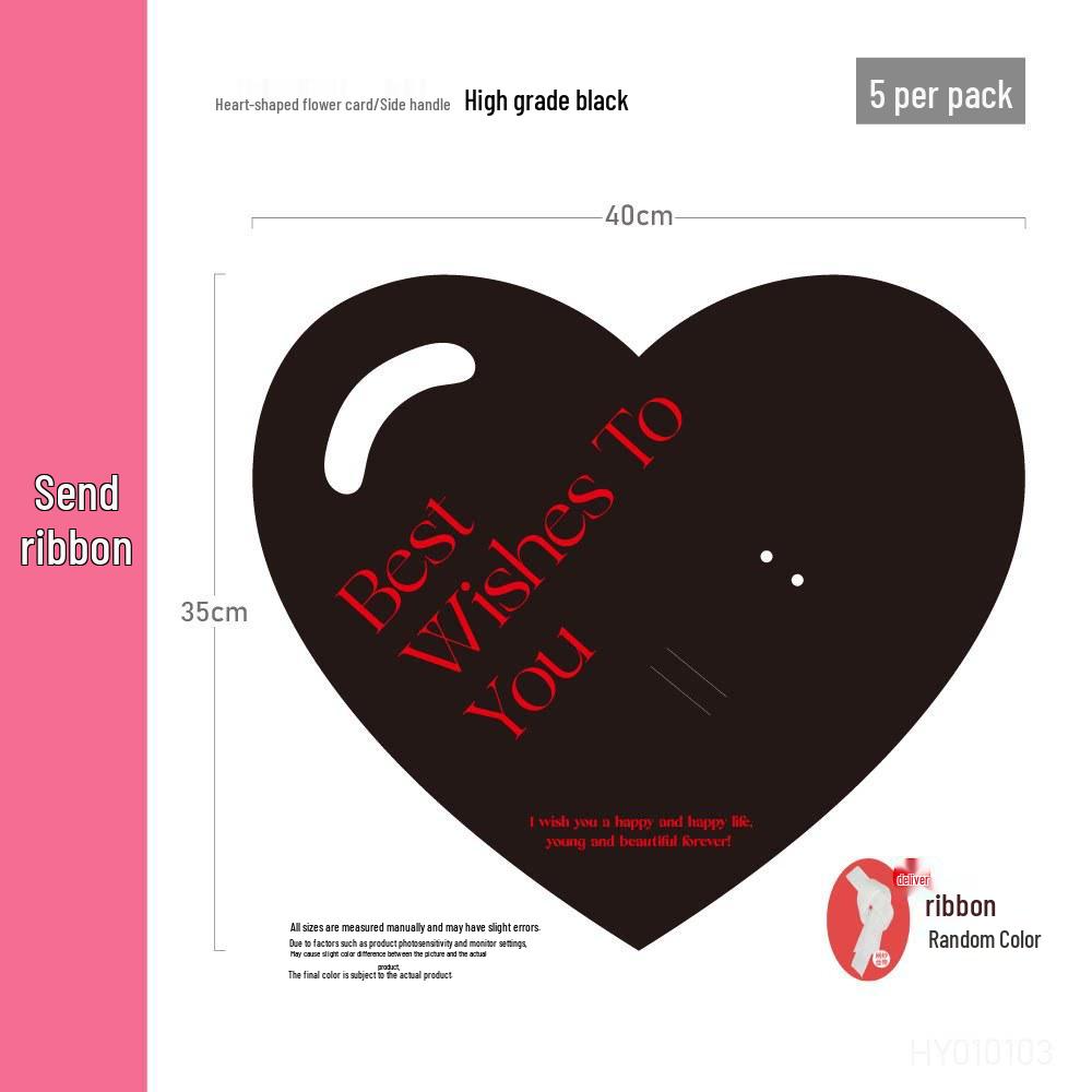 Heart-Shaped Flower Card Bouquet for Women s Day