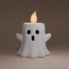 Flameless Halloween Candles Mini Ghost Candle Light Resin Ghost Flameless Candle Light Artistic Miniature Decor For Halloween