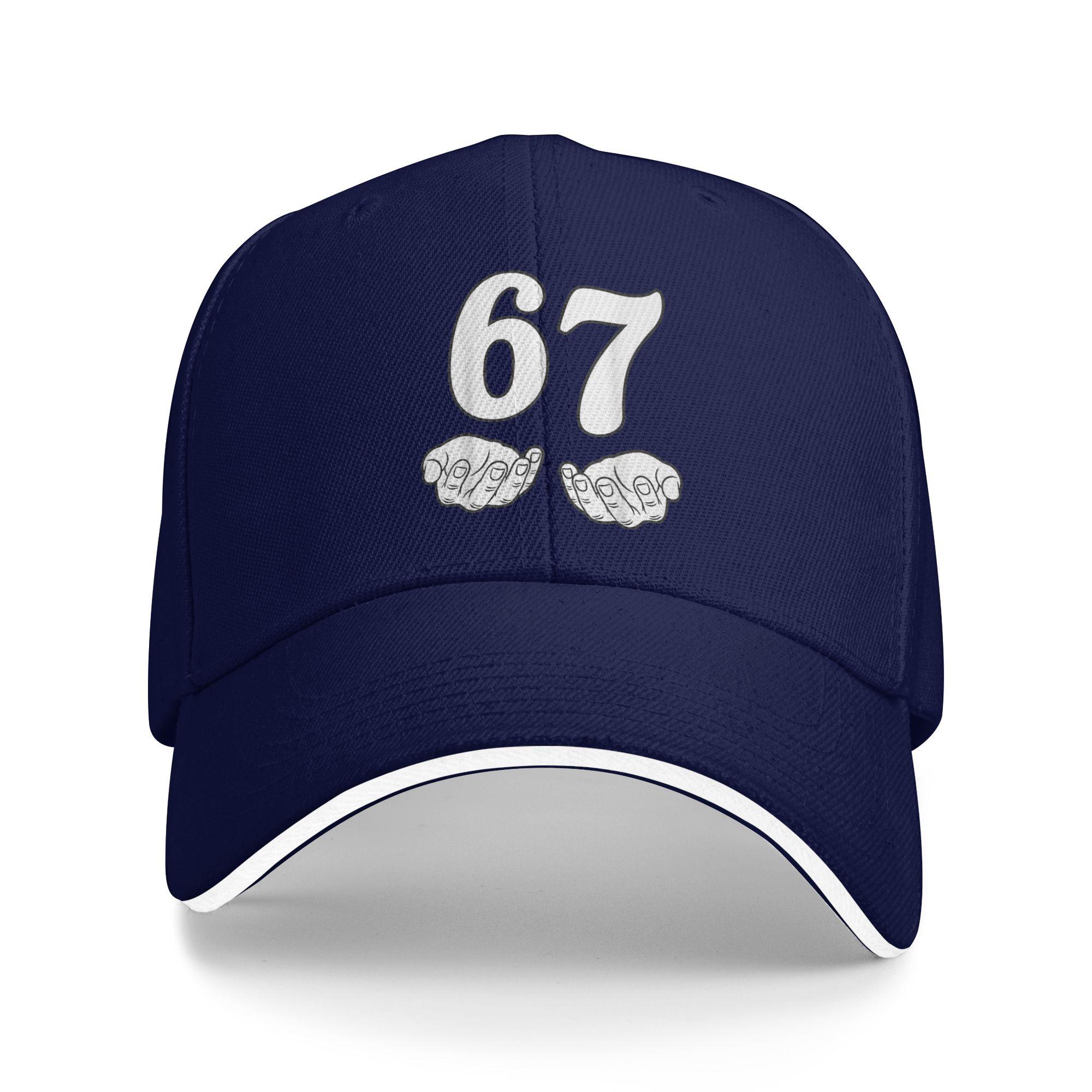 

Six Seven 6 7 Funny 67 Gen Alpha Slang 6 7 Meme School Baseball Cap Casual Men Trucker Hat Design Running Hippie Baseball Caps One Size темно-синього кольору
