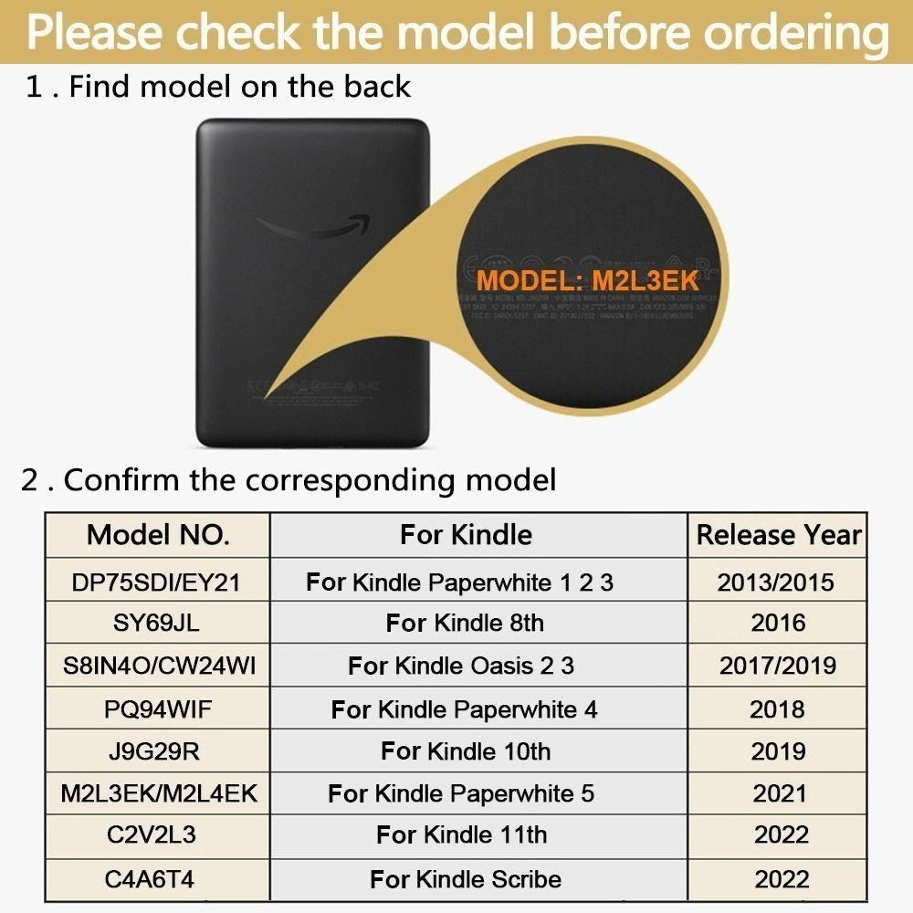 Auto Wake/Sleep e-Reader Case TPU Wear Resistant Protective Cover for Kindle Paperwhite 5 (11th Generation) 6.8 inch 2021