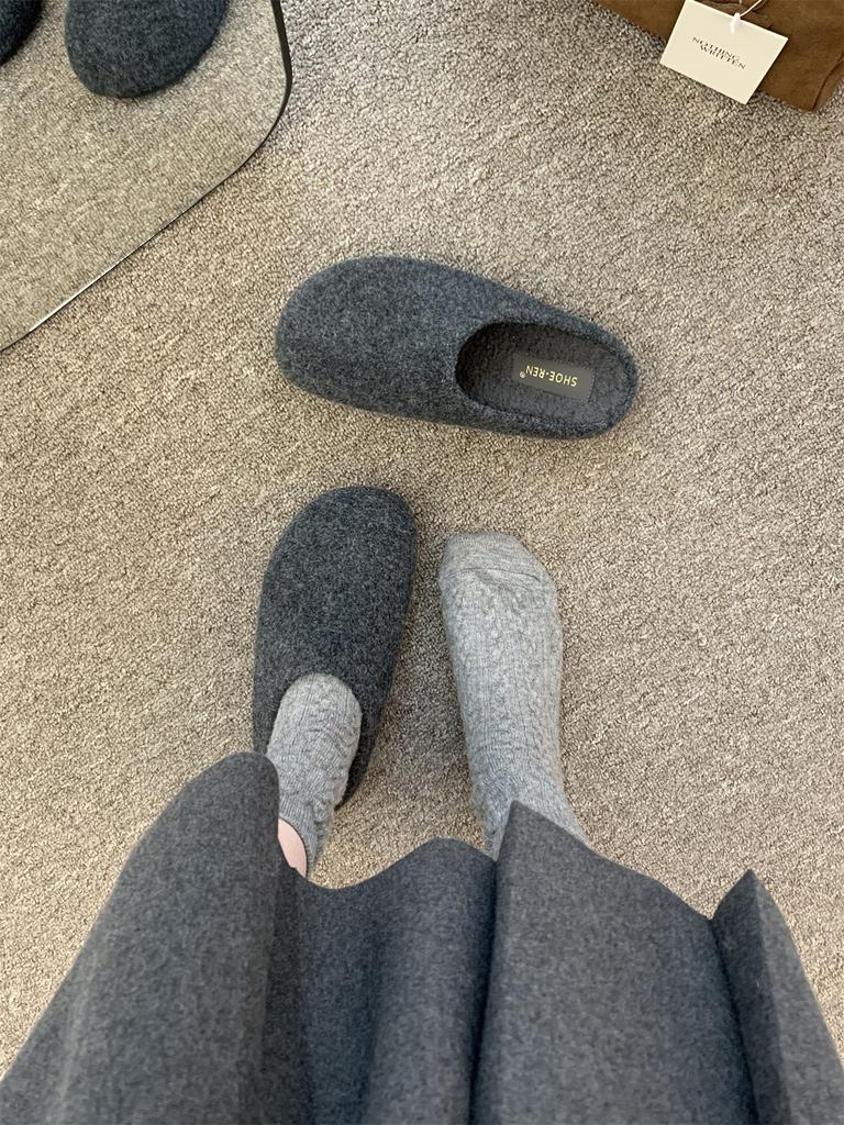 Walking Cozy Solid Color Half Slipper Women's Comfort Outdoor Minimalist Style Design Women's Holiday Footwear Mules