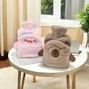 New Cartoon Animal Warm Bag Pvc Thick Hot Water Bag Cute Capybara Plush Cover Warm Water Warm Hand Treasure Girls Gift Winter