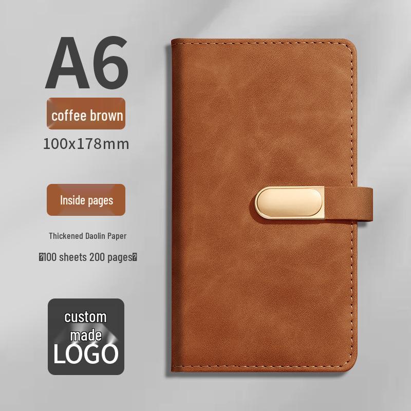 Custom Business Notebook with Metal Buckle and Pen Holder - Personalizable Logo Souvenir
