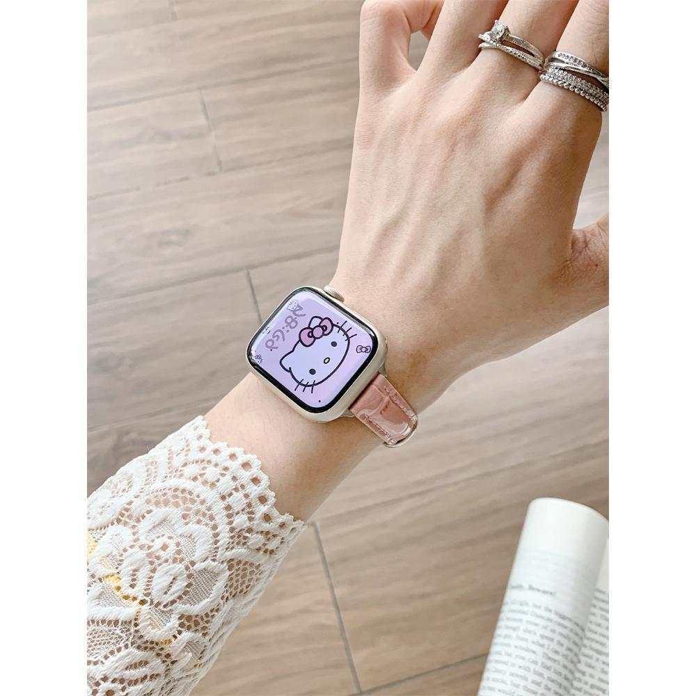 Bone Pendant Bamboo Texture Strap For Apple Watch Band Cute Women 11/10/9/8/7/6/5/4/3 38mm 40mm 41mm 42mm 44mm 45mm 46mm 49mm Strap
