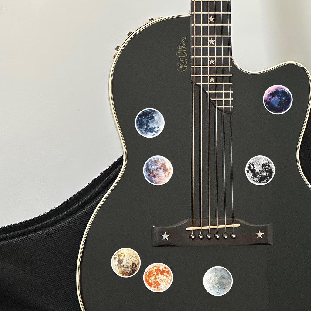 54-Piece Cosmic Full Moon Cartoon Sticker Set for Journals, Notebooks, and Luggage Decoration