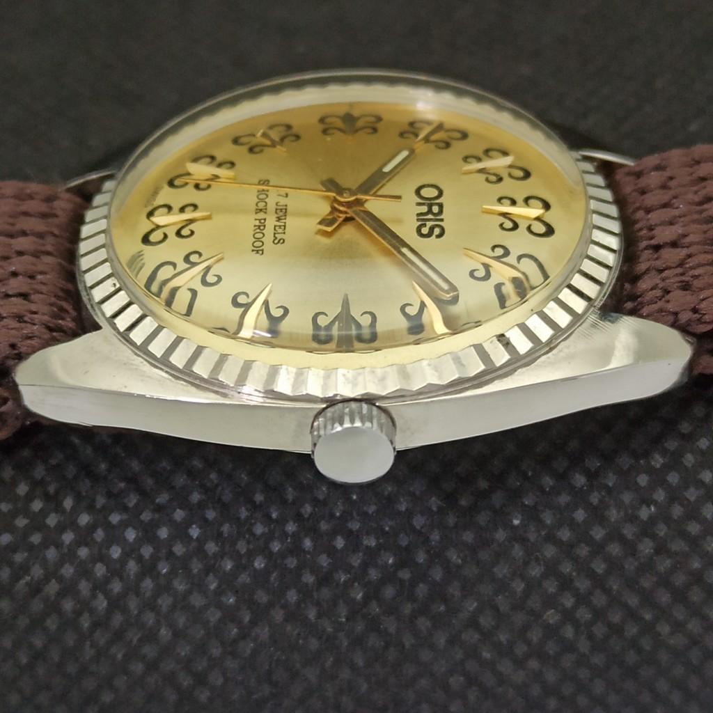 VINTAGE ORIS WINDING SWISS MENS REFURBISHED WRIST GOLDEN WATCH 558a-a296484-1